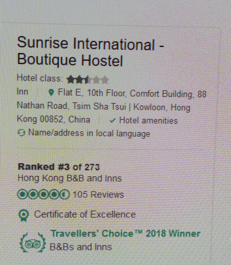 Sunrise International - Boutique Hostel Kowloon  Dış mekan fotoğraf